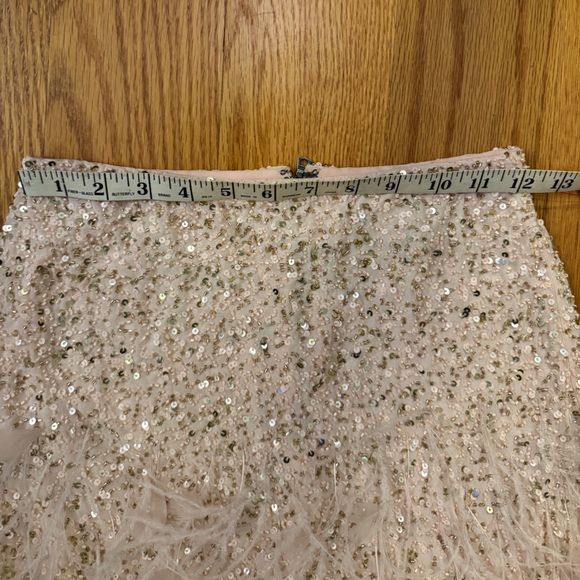 NEW Alice + Olivia Embellished Feather skirt - Picture 5 of 6